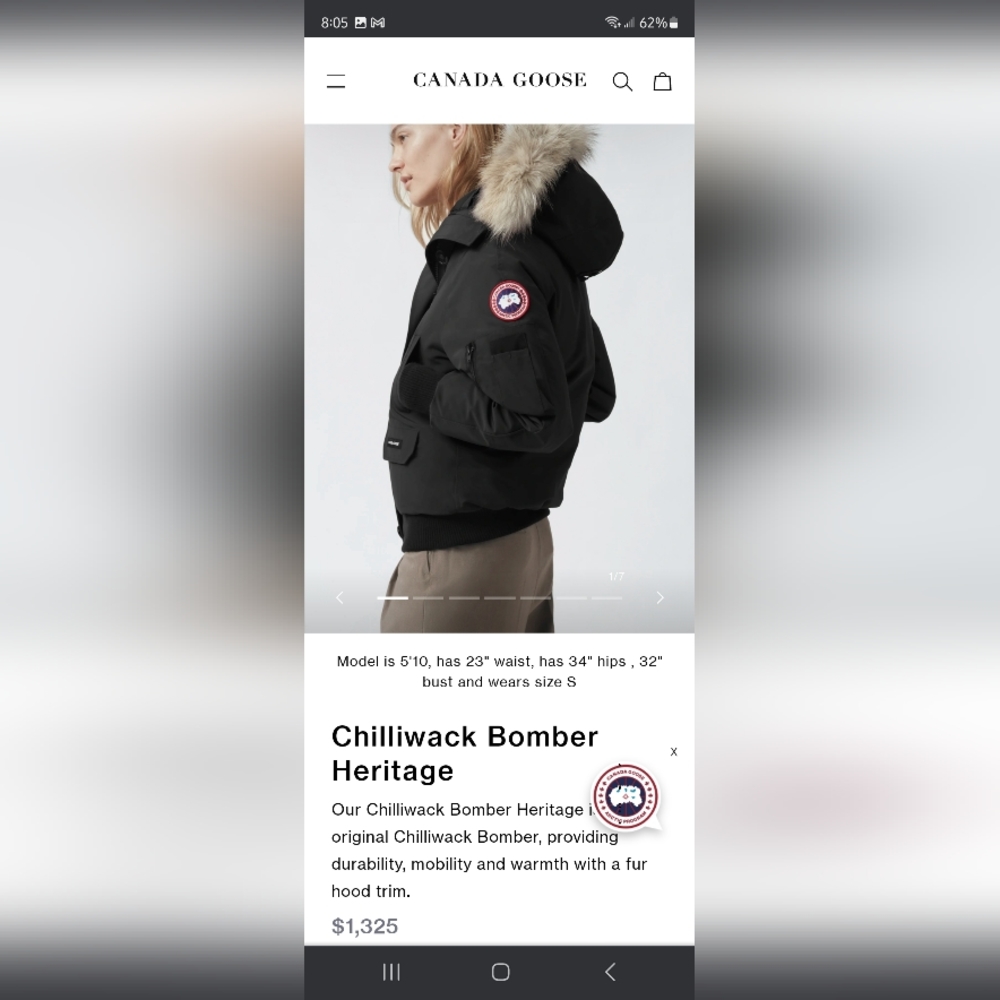 Womens Canada Goose Bomber